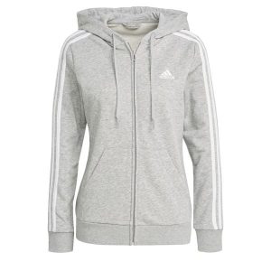 Bluza z Kapturem I Suwakiem Na Całej Długości Essentials 3-Stripes Rozmiar XS S…. Białe bluzy ADIDAS, s, bez wzorów, z kapturem. Za 274,50 zł.