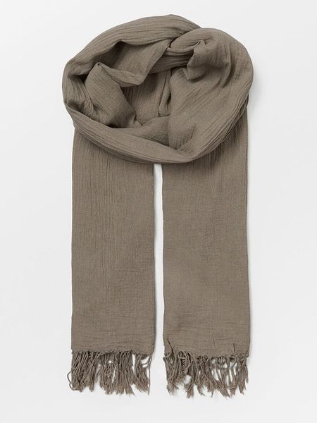 Becksöndergaard Szal "Ilona" w kolorze szarobrązowym - 200 x 100 cm rozmiar: onesize. Szare szaliki Becksöndergaard, bez wzorów, z bawełny. Za 95,69 zł.