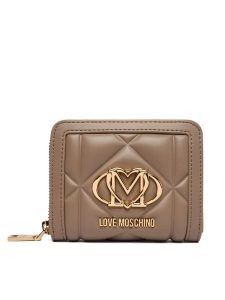LOVE MOSCHINO Portfel JC5641PP0PLC0105 Beżowy. Brązowe portfele LOVE MOSCHINO, bez wzorów, ze skóry. Za 459,99 zł.