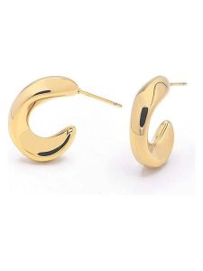 MOODE Kolczyki-półkreole "Leana" rozmiar: onesize. Żółte kolczyki MOODE, ze stali. Za 52,99 zł.