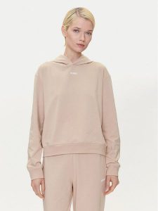 HUGO Bluza 50490594 Beżowy Regular Fit. Brązowe bluzy Hugo, l, bez wzorów, z bawełny, bez kaptura. Za 229,99 zł.