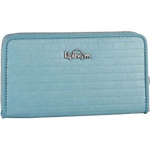 Portfel "Nimmi" w kolorze turkusowym - 18 x 10 x 2 cm. Niebieskie portfele marki Kipling, z materiału. W wyprzedaży za 90,95 zł.