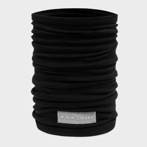 Komin kolarski unisex SIROKO SRX Whirlwind wełna merino. Czarne szaliki SIROKO, na zimę, bez wzorów, z wełny. Za 106,00 zł.