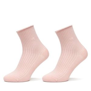 Skarpety długie Calvin Klein. Czerwone skarpetki Calvin Klein, bez wzorów. Za 59,99 zł.