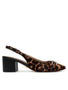 Guess Czółenka FLTCLD LEP05 Brązowy. Brązowe czółenka Guess, z aplikacjami, ze skóry, bez obcasa, bez zapięcia. Za 469,99 zł.