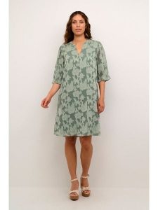 Cream Sukienka w kolorze zielonym rozmiar: 46. Zielone sukienki Cream, bez wzorów, bez kołnierzyka, bez ramiączek, midi. Za 154,95 zł.