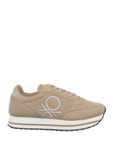 Benetton Sneakersy w kolorze beżowym rozmiar: 40. Brązowe trampki Benetton, bez wzorów, bez zapięcia. Za 210,81 zł.