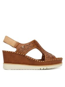 Pikolinos Sandały Aguadulce W3Z-1623C1 Brązowy. Brązowe sandały Pikolinos, bez wzorów, ze skóry, bez obcasa, na koturnie, bez zapięcia. Za 599,99 zł.