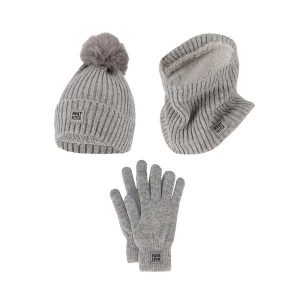 Zestaw Damski Rękawiczki/Czapka/Chusta. Czerwone apaszki i chusty HEAT KEEPER, bez wzorów, z materiału. Za 249,54 zł.