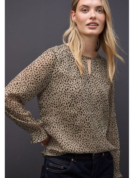 Street One Bluzka w kolorze beżowym rozmiar: 40. Brązowe bluzki Street One, bez wzorów, street, bez kołnierzyka, bez ramiączek. Za 122,09 zł.