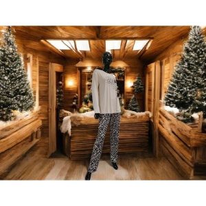 Piżama damska rozm. L P751282 Dark Beige. Brązowe piżamy Massana Homewear, bez wzorów, z dzianiny, bez ramiączek. Za 314,00 zł.