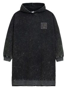 Danamade Sukienka "Dzora" w kolorze antracytowym rozmiar: XL. Czarne sukienki Danamade, na co dzień, xl, bez wzorów, z bawełny, bez kołnierzyka, bez ramiączek, mini, proste. Za 115,24 zł.