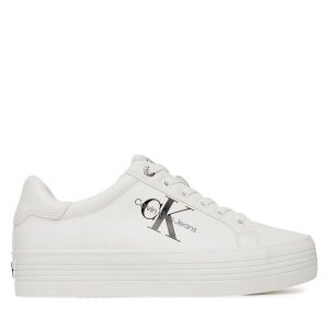 Tenisówki Calvin Klein Jeans. Białe trampki Calvin Klein Jeans, bez wzorów, z jeansu, bez zapięcia. Za 289,99 zł.