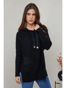 Soft Cashmere Sweter w kolorze czarnym rozmiar: 38/40. Czarne swetry oversize Soft Cashmere, bez wzorów, z kaszmiru, bez ramiączek. Za 118,56 zł.