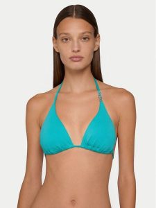 Guess Góra od bikini E6GJ30 MC040 Niebieski. Niebieskie bikini Guess, z aplikacjami, z syntetyku. Za 282,99 zł.
