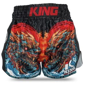 Szorty do boksu tajskiego King Pro Boxing Dragon. Czarne szorty KING PRO BOXING, bez wzorów, sportowe. Za 312,00 zł.