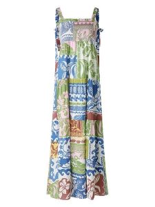 Oui Sukienka ze wzorem rozmiar: 40. Sukienki Oui, na co dzień, bez wzorów, z bawełny, bez kołnierzyka, bez ramiączek, maxi, proste. Za 217,99 zł.