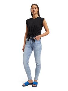 Scotch & Soda Dżinsy - Skinny fit - w kolorze błękitnym rozmiar: W26/L34. Niebieskie jeansy Scotch & Soda, z aplikacjami, ze skóry. Za 259,45 zł.