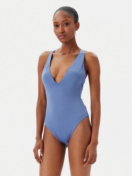 Calvin Klein Swimwear Strój kąpielowy KW0KW02798 Niebieski. Niebieskie stroje jednoczęściowe Calvin Klein Swimwear, bez wzorów, z syntetyku. Za 314,99 zł.