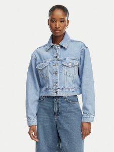 HUGO Kurtka jeansowa Galatea 50557043 Niebieski jasny Regular Fit. Niebieskie kurtki Hugo, s, bez wzorów, z bawełny, bez kaptura. Za 588,99 zł.
