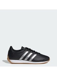 Adidas Półbuty 159801 Czarny. Czarne półbuty ADIDAS, bez wzorów, bez obcasa, na płaskiej podeszwie, bez zapięcia. Za 259,99 zł.