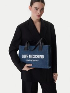 LOVE MOSCHINO Torebka JC4056PP1OLG170A Niebieski. Niebieskie torebki klasyczne LOVE MOSCHINO, bez wzorów, z materiału, bez dodatków. Za 642,99 zł.