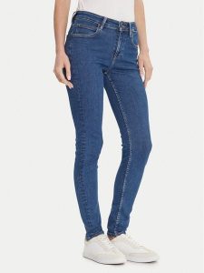 Lee Jeansy Scarlett 112363594 Niebieski Skinny Fit. Niebieskie jeansy Lee, bez wzorów, z bawełny. Za 399,99 zł.