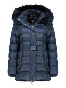 Canadian Peak Parka "Aimeraudeak" w kolorze granatowym rozmiar: L. Niebieskie płaszcze Canadian Peak, l, bez wzorów, z tkaniny, bez kaptura. Za 395,31 zł.