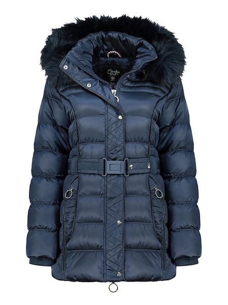 Canadian Peak Parka "Aimeraudeak" w kolorze granatowym rozmiar: L. Niebieskie płaszcze Canadian Peak, l, bez wzorów, z tkaniny, bez kaptura. Za 462,29 zł.