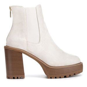 Botki Nine West. Botki Nine West, bez wzorów, bez obcasa, na słupku, bez zapięcia. Za 299,99 zł.
