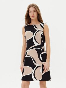 DKNY Sukienka koktajlowa DD5N3H47 Czarny Regular Fit. Czarne kombinezony DKNY, bez wzorów, z syntetyku, wizytowe, bez kołnierzyka, bez ramiączek. Za 409,99 zł.