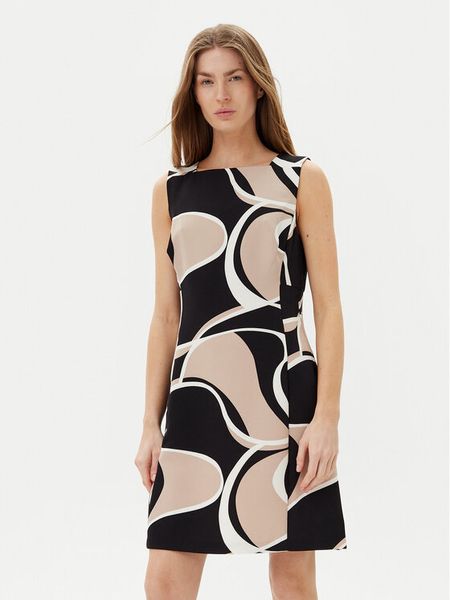 DKNY Sukienka koktajlowa DD5N3H47 Czarny Regular Fit. Czarne kombinezony DKNY, bez wzorów, z syntetyku, wizytowe, bez kołnierzyka, bez ramiączek. Za 409,99 zł.