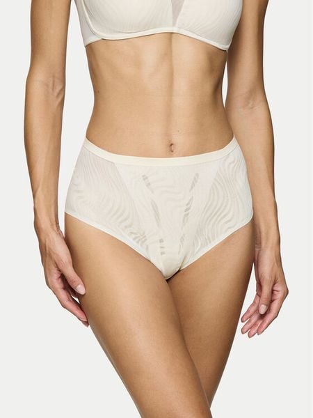 Triumph Figi klasyczne z wysokim stanem Shape Smart Ellipse 10222289 Écru. Białe figi Triumph, bez wzorów, z syntetyku. Za 98,90 zł.