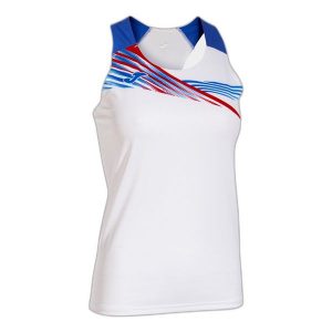 Tank top Joma Elite X. Białe topy JOMA, bez wzorów, bez kołnierzyka, bez ramiączek. W wyprzedaży za 114,80 zł.