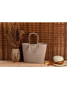 Scandinavia Concept Shopper bag "Ezekiel" w kolorze beżowym - 46 x 46 x 18 cm rozmiar: onesize. Brązowe shopper bag Scandinavia Concept, bez wzorów, z bawełny, na ramię, bez dodatków. Za 118,56 zł.