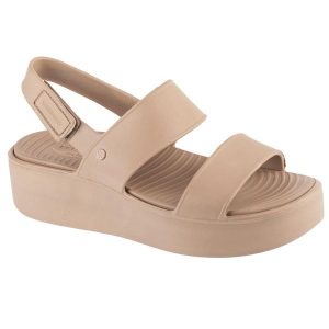 Sandały damskie, Arch Fit Upbeat – Sunrise. Brązowe sandały Skechers, bez wzorów, bez obcasa, bez zapięcia. Za 179,99 zł.