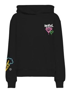 ONLY Bluza w kolorze czarnym rozmiar: S. Czarne bluzy ONLY, s, bez wzorów, z kapturem. Za 105,38 zł.
