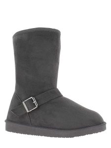 Blackfield Botki zimowe "Cooper" w kolorze szarym rozmiar: 40. Szare botki Blackfield, na zimę, z aplikacjami, z materiału, z okrągłym noskiem, bez obcasa, bez zapięcia. Za 78,47 zł.