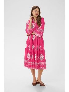 Cream Sukienka w kolorze różowym rozmiar: L/XL. Różowe sukienki Cream, l, bez wzorów, z wiskozy, bez kołnierzyka, bez ramiączek, midi. Za 173,45 zł.