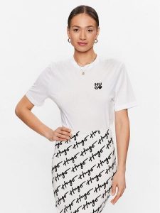 Hugo T-Shirt Dashire_4 50489198 Biały Regular Fit. Białe t-shirty Hugo, xl, bez wzorów, z bawełny, bez kołnierzyka, bez ramiączek. Za 119,99 zł.
