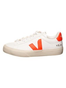 Veja Skórzane sneakersy "Campo" w kolorze biało-pomarańczowym rozmiar: 41. Białe trampki Veja, bez wzorów, bez zapięcia. Za 495,63 zł.