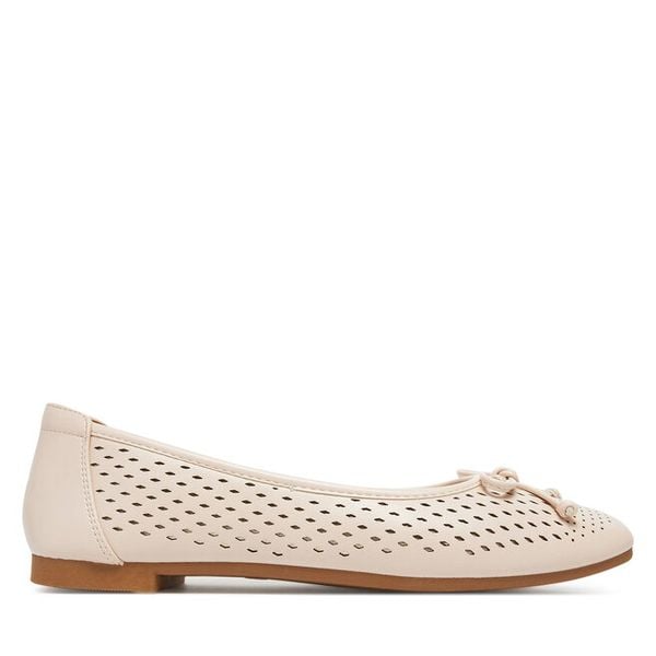 Baleriny Clara Barson. Brązowe balerinki Clara Barson, bez wzorów, bez obcasa, bez zapięcia. Za 89,99 zł.