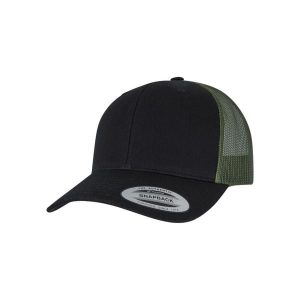 Czapka Trucker Flexfit Retro 2-Tone. Czarne czapki FLEXFIT, bez wzorów, z bawełny, klasyczne. Za 86,50 zł.