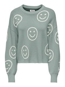 ONLY Sweter w kolorze zielonym rozmiar: L. Zielone swetry oversize ONLY, l, bez wzorów, bez ramiączek. Za 86,99 zł.