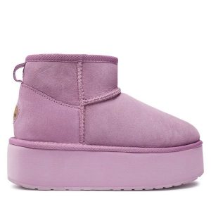 Śniegowce EMU Australia. Czerwone buty zimowe EMU Australia, bez obcasa, bez zapięcia. Za 659,99 zł.
