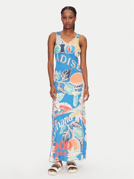 Maaji Sukienka letnia PT2648CLD001 Niebieski Regular Fit. Niebieskie kombinezony Maaji, na lato, s, bez wzorów, z wiskozy, bez kołnierzyka, bez ramiączek. Za 429,00 zł.