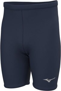 Legginsy midi Mizuno MZNRB. Niebieskie legginsy Mizuno, bez wzorów, z materiału, z podwyższonym stanem. Za 221,00 zł.