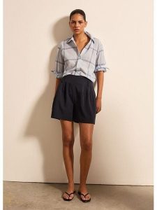 STEFANEL Koszula w kolorze błękitnym rozmiar: XS. Niebieskie koszule Stefanel, xs, bez wzorów, z bawełny, bez kołnierzyka, bez ramiączek. Za 130,99 zł.