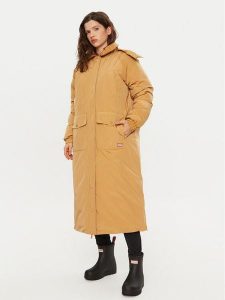 Hunter Płaszcz przejściowy HARW0014242 Brązowy Regular Fit. Brązowe płaszcze Hunter, xs, bez wzorów, z syntetyku, bez kaptura. Za 649,99 zł.