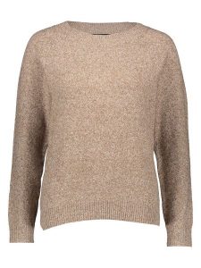 Vero Moda Sweter w kolorze jasnobrązowym rozmiar: S. Brązowe swetry oversize Vero Moda, s, bez wzorów, ze splotem, bez ramiączek. Za 65,38 zł.